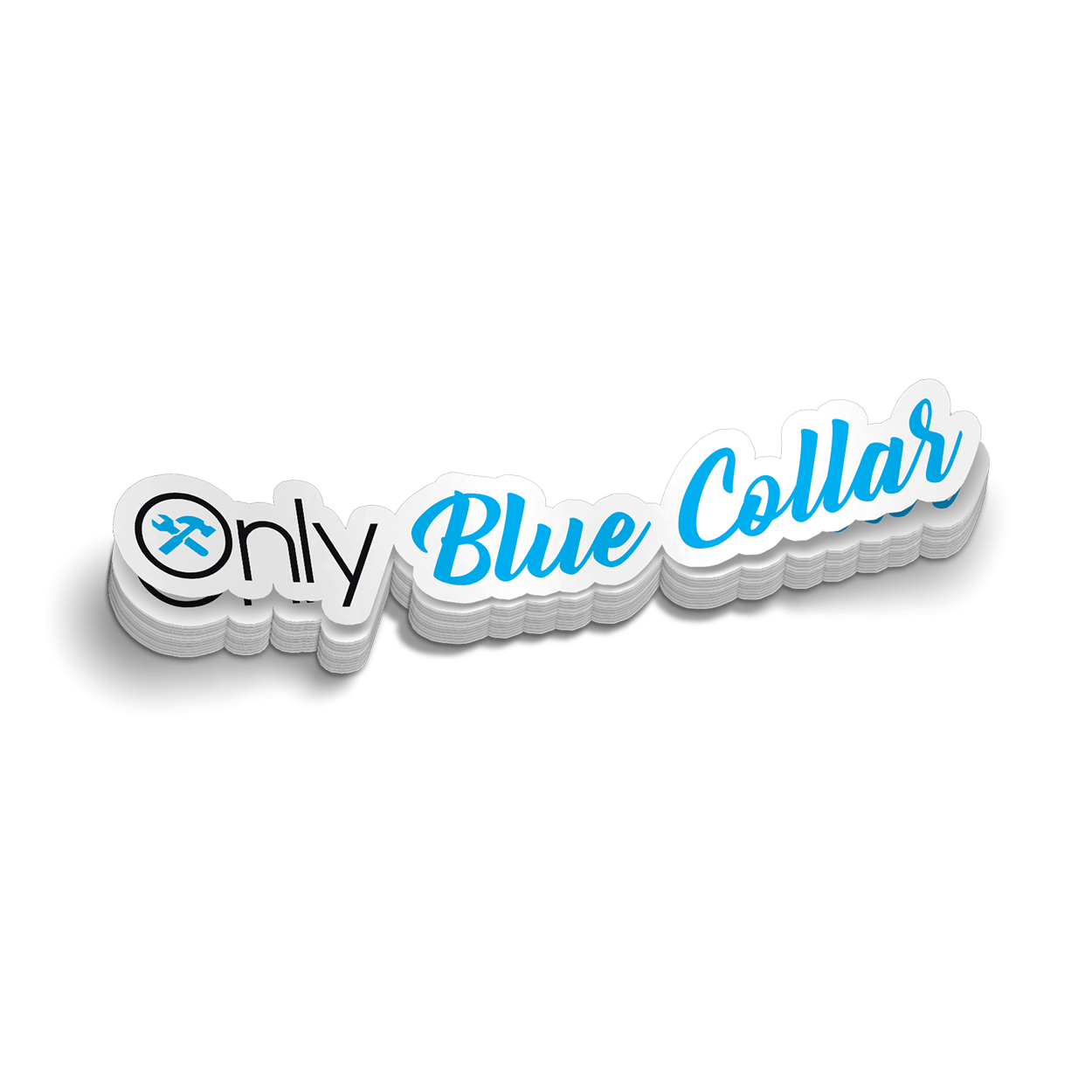 Only Blue Collar - Hard Hat Decal