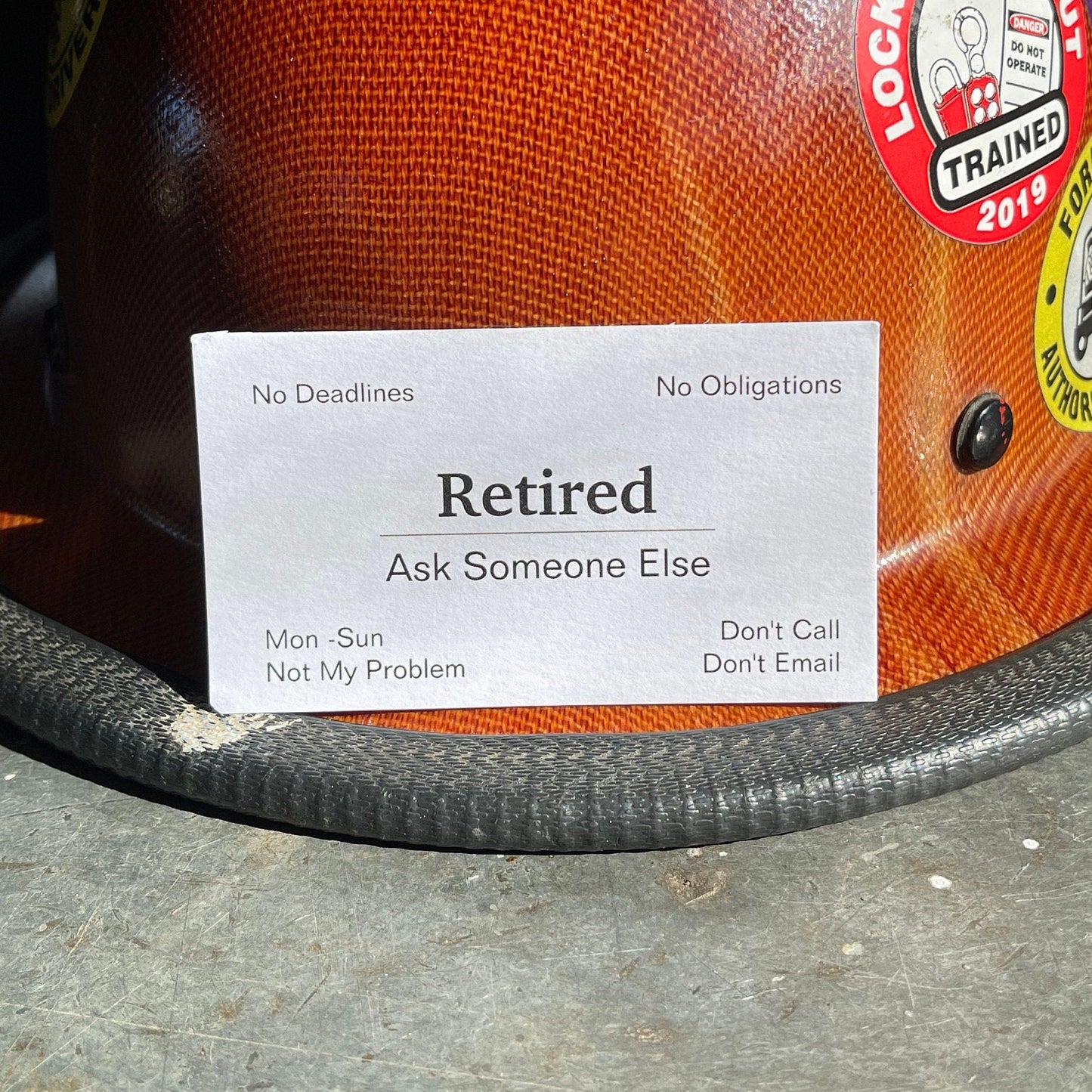 Retired Business Card