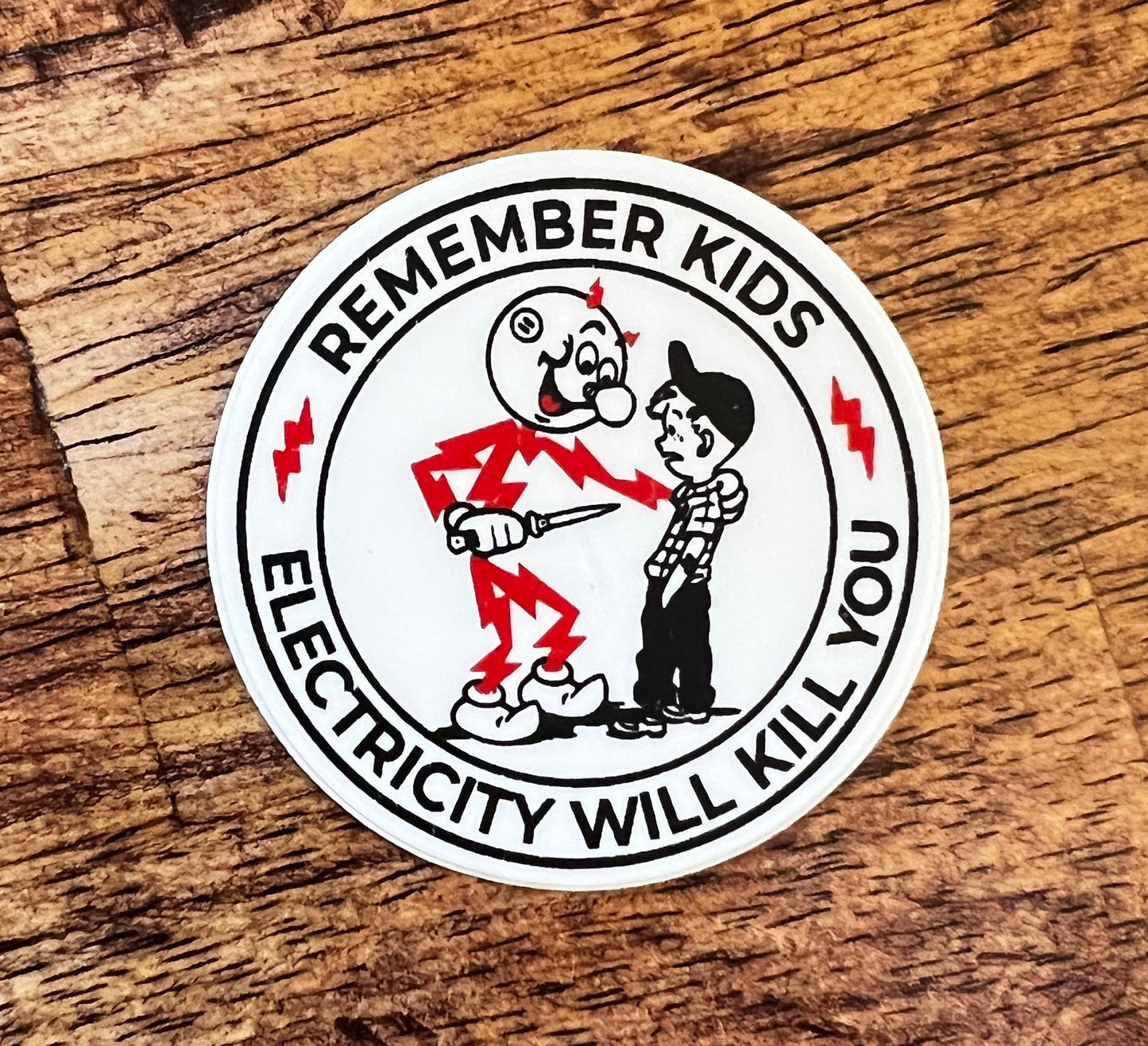 Electricity Is Dangerous Sticker