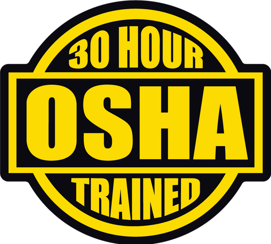 30 Hour OSHA Trained Sticker