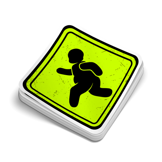 Fat Guy Crossing - Hard Hat Decal