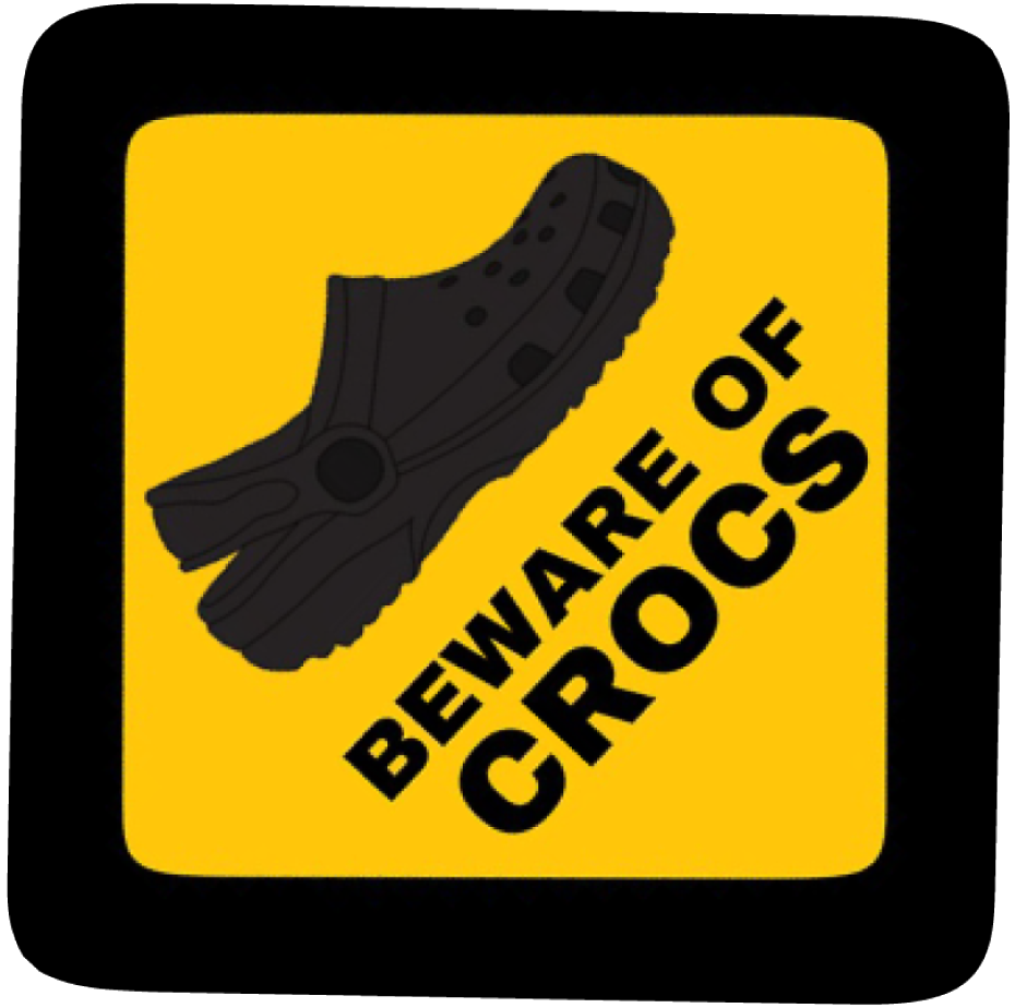 Beware Of Crocs Sticker