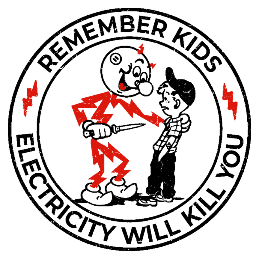 Electricity Is Dangerous Sticker