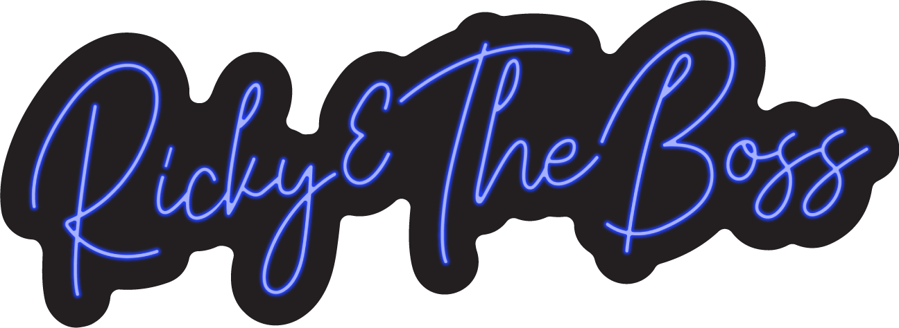 Ricky & The Boss Neon Sticker