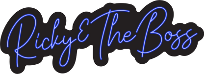 Ricky & The Boss Neon Sticker