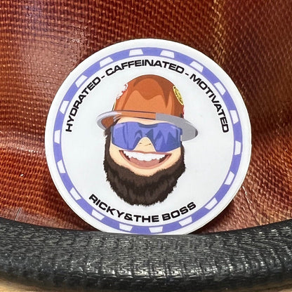 Hydrated Caffeinated Motivated Sticker