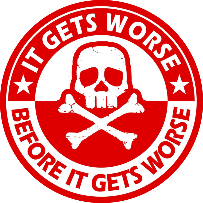 It Gets Worse Sticker