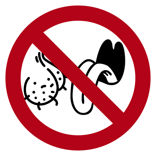 No Ball Licking Sticker